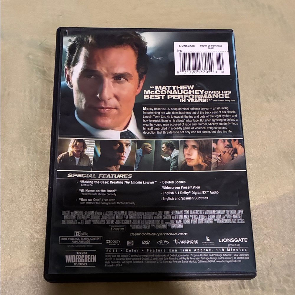 The Lincoln Lawyer DVD - Picture 5 of 8
